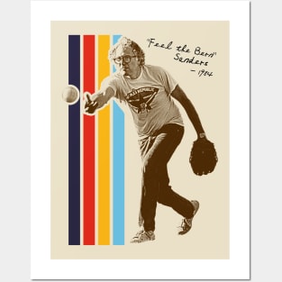 Bernie Baseball // Retro 80s Bernie Sanders Playing Baseball Fan Art Posters and Art